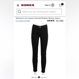 Women’s Lauren Conrad mid rise skinny jeans